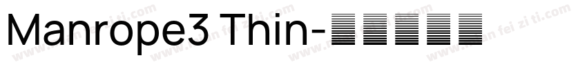 Manrope3 Thin字体转换